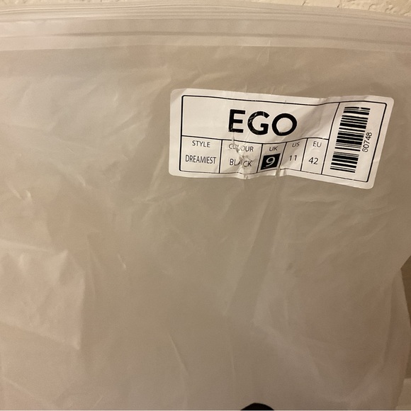 EGO Womens Clear Open Toe Slip-On Butterfly Block Heel Pump Heels Size 9 - Picture 9 of 11